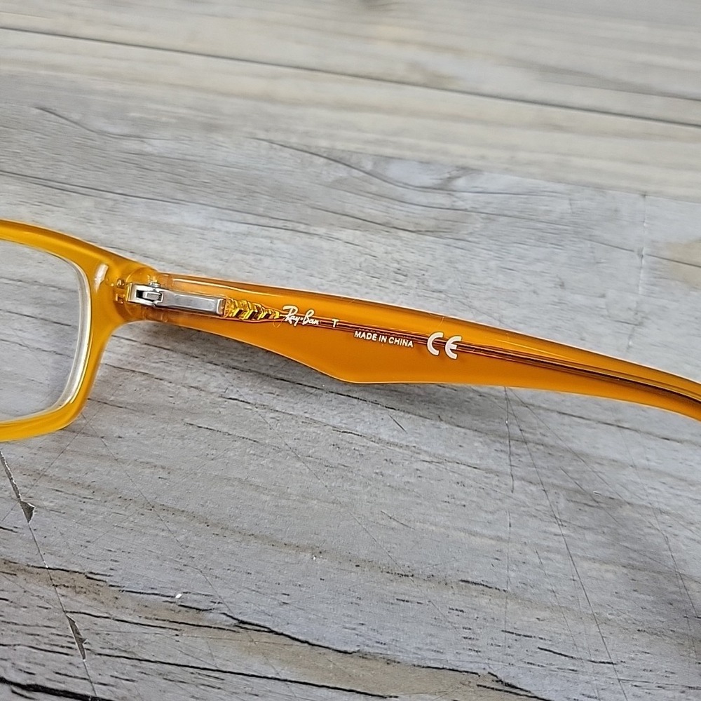 Ray-Ban Jr RB‎ 1530 3588 Brown Orange Rectangle Eyeglasses Frames 48-16 130 - Picture 5 of 11